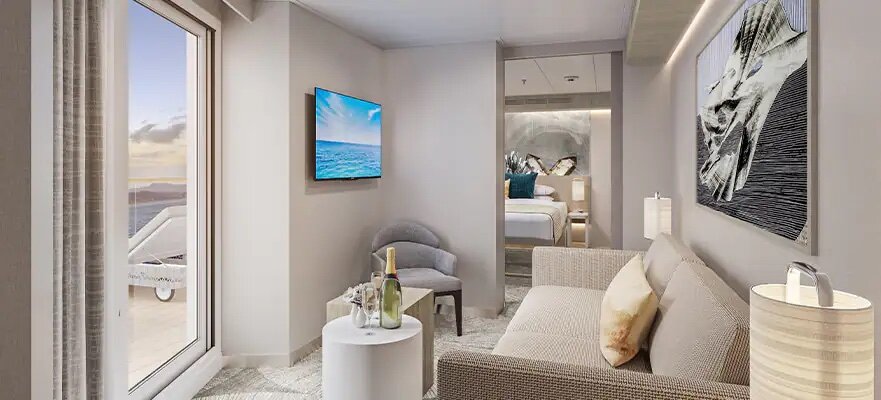 Suite mit Hauptschlafzimmer und großem Balkon