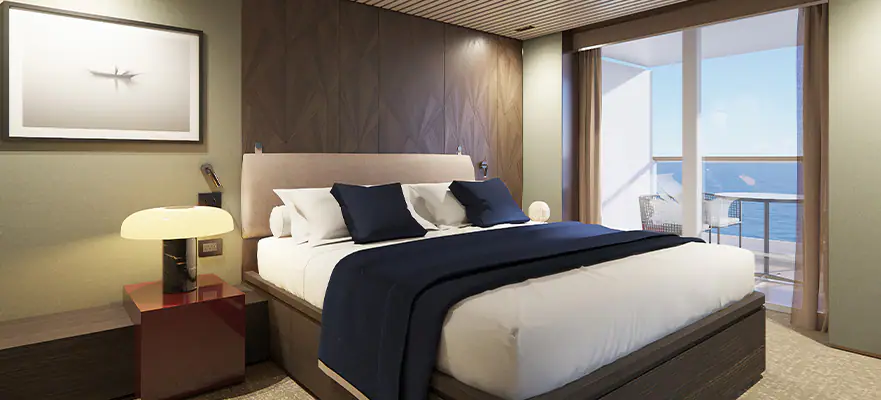 The Haven Owner's Suite mit Hauptschlafzimmer und großem Balkon