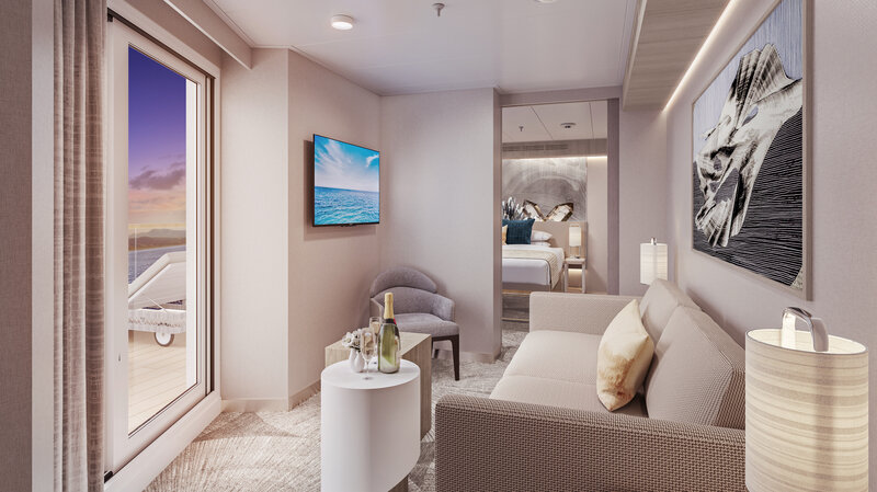 Suite mit Hauptschlafzimmer und großem Balkon