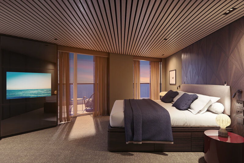 The Haven Owner's Suite mit Hauptschlafzimmer und großem Balkon, Heck