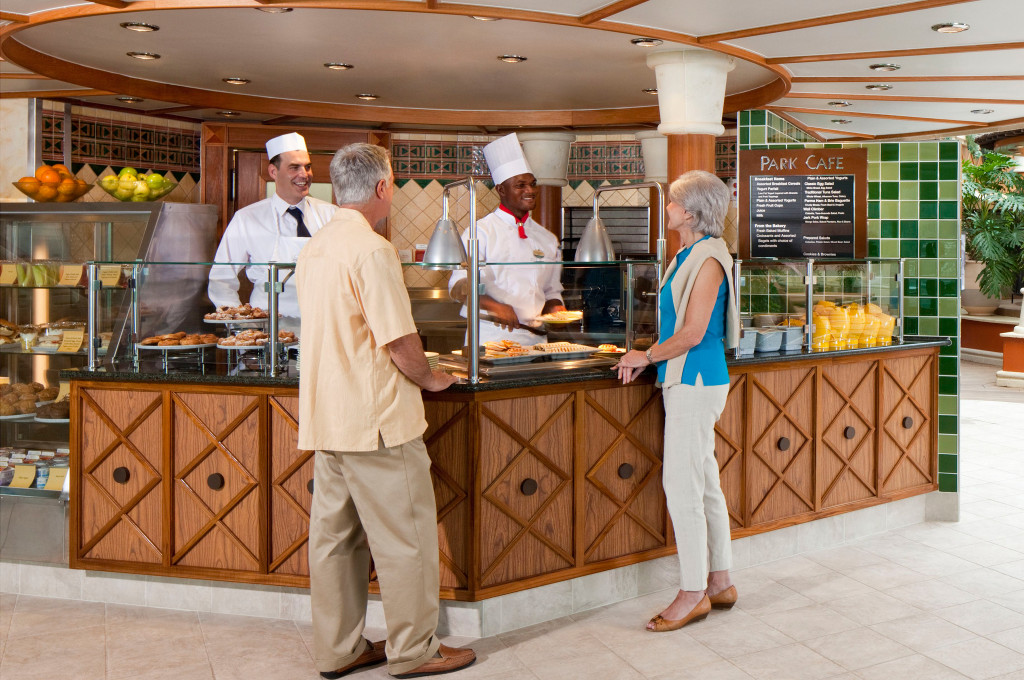Park Café mit Bedienung und offene Küche auf Hochseeschiff