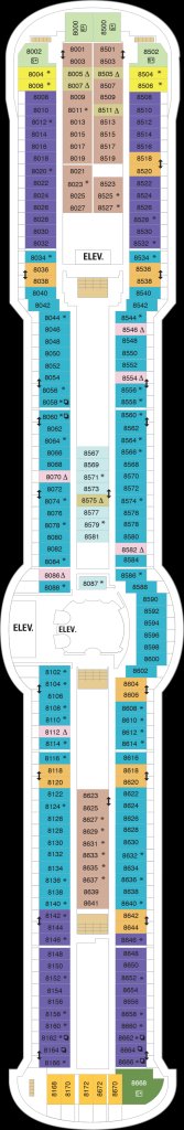 Deck 8 – Serenade of the Seas