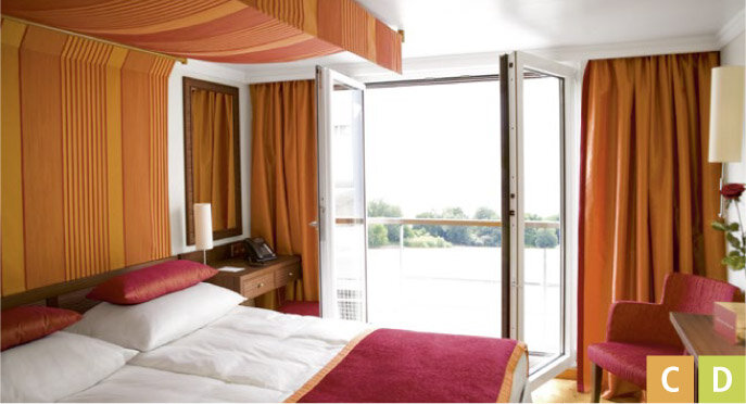 Außenkabine mit französischem Balkon